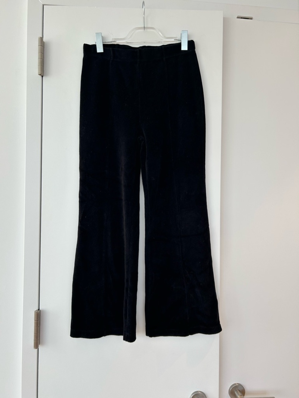 Suzie Kondi Black Velvet Kick Flare Pants